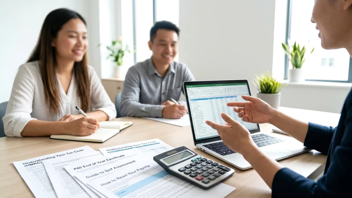 HMRC cho người Việt: tax code, P60, Self Assessment — đọc payslip và đòi lại thuế đóng thừa