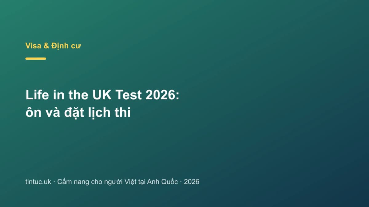 Life in the UK Test 2026: Ôn và đặt lịch thi