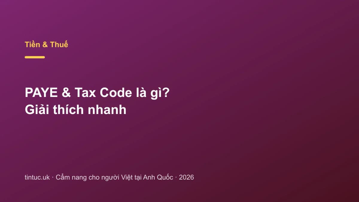 PAYE & Tax Code là gì? Giải thích nhanh