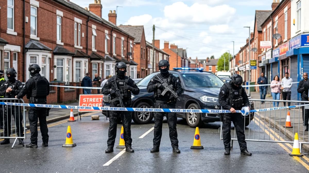 Cảnh sát vũ trang phong tỏa đường phố Birmingham sau tin báo về người có súng