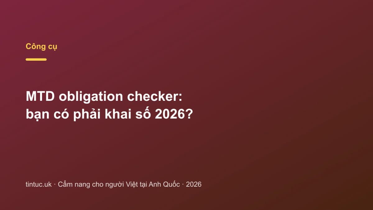 MTD obligation checker: Bạn có phải khai số 2026?