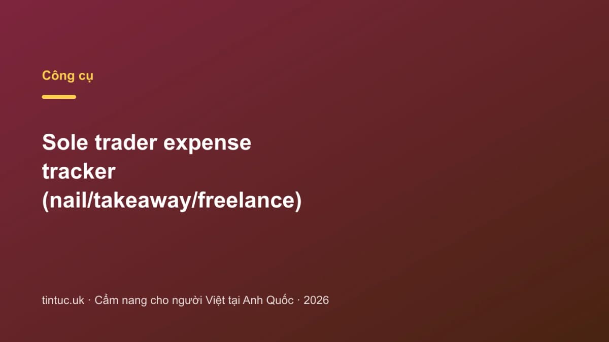 Sole trader expense tracker (nail/takeaway/freelance)
